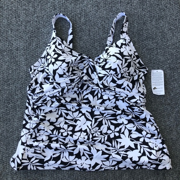 Bathing Suit Lands End Wrap Underwire Tankini Top Lands End